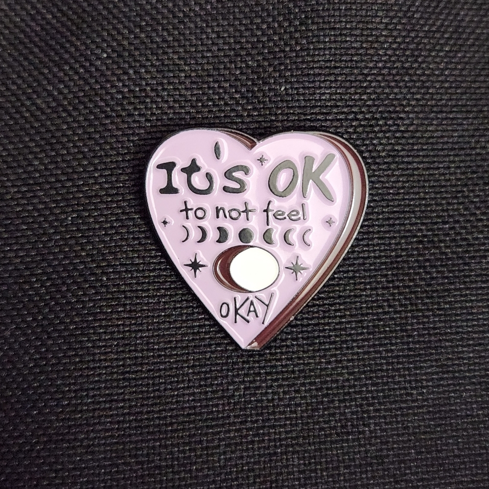 It's Ok to Not Feel Okay Heart Enamel Pin